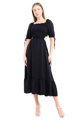 Vestido maxi smock espalda abierta sold by Shasa