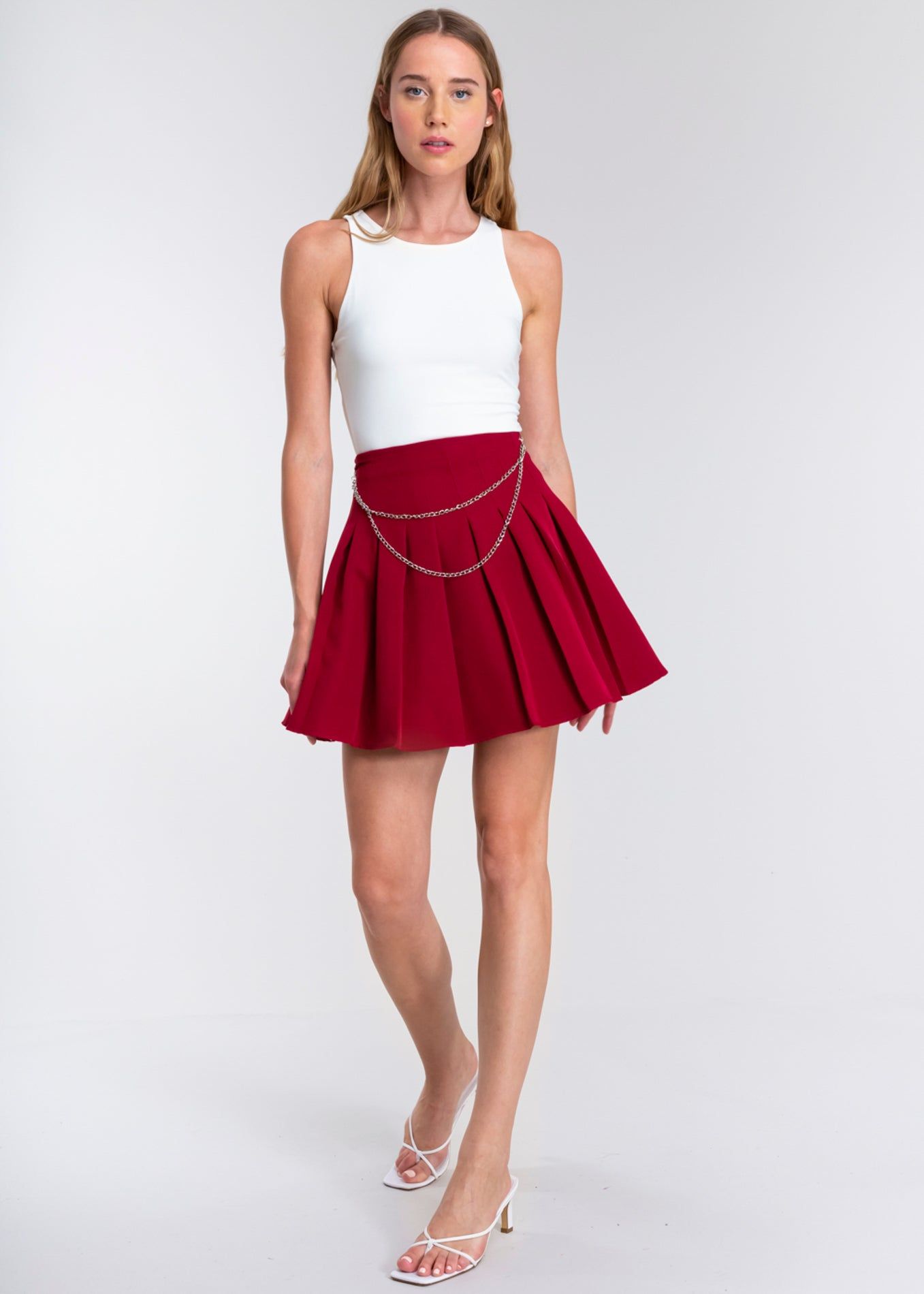 Falda mini tableada cadena sold by Shasa