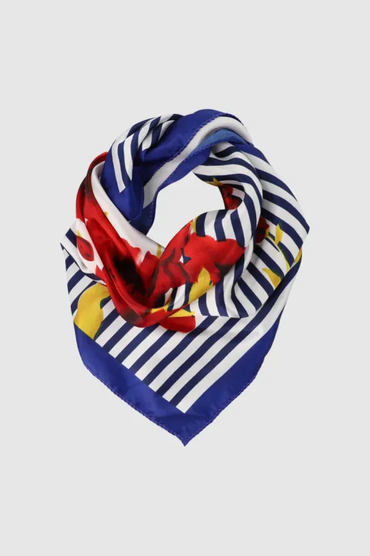 Pañuelo flores rayas sold by Shasa