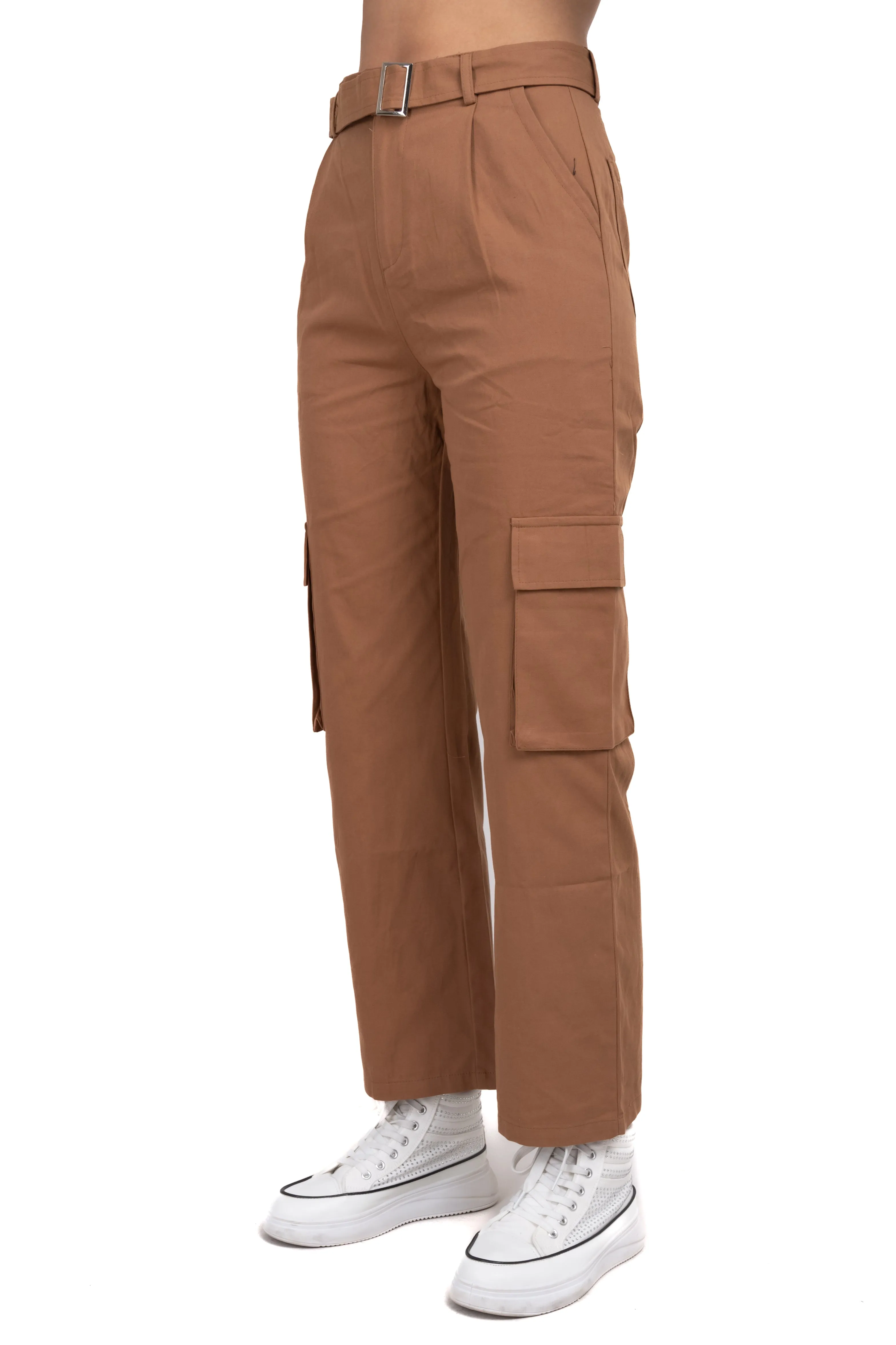 Pantalón cargo monocolor cinturón sold by Shasa product image thumbnail 3