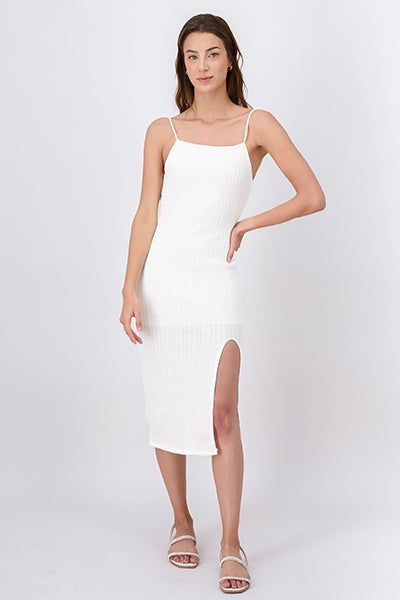 Vestido midi textura entretejida sold by Shasa