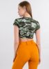 Top crop estampado camuflaje sold by Shasa