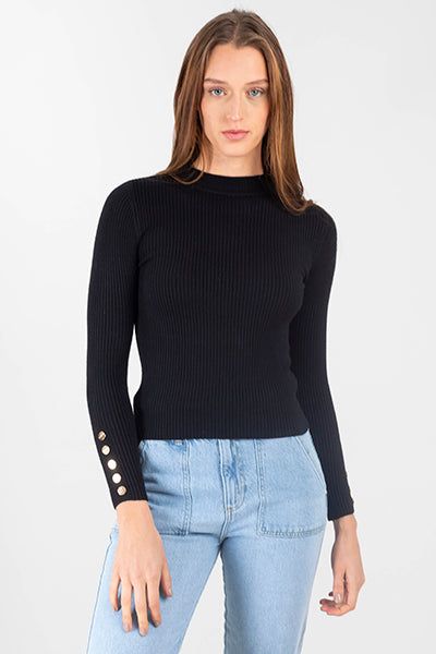 Suéter acanalado cuello alto botones sold by Shasa product image thumbnail 2