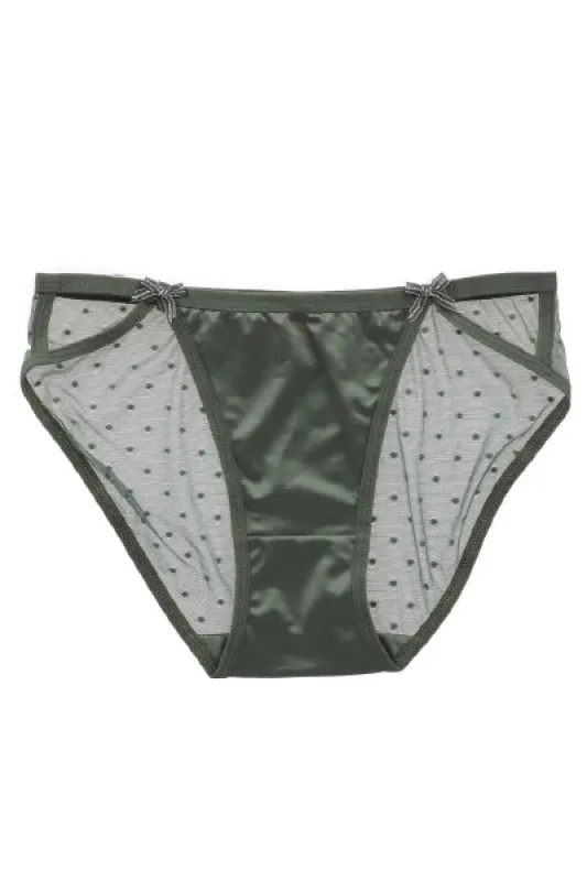 Bikini Satin Mesh Mini Polkas sold by Shasa