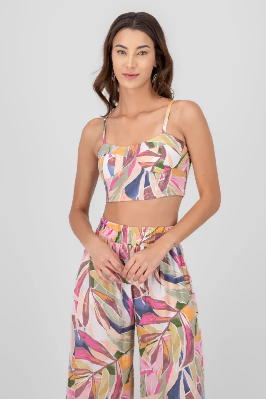 Top con copas estampado tropical Hypsters sold by Shasa