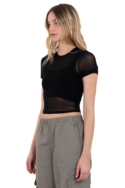 Top mesh cuello redondo sold by Shasa product image thumbnail 3