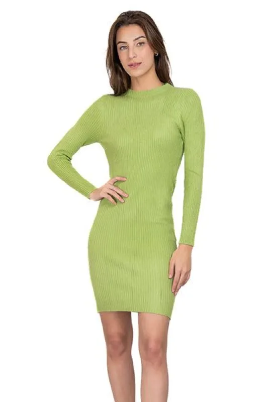 Vestido acanalado manga larga sold by Shasa