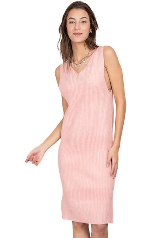 Vestido mini acanalado escote v sold by Shasa