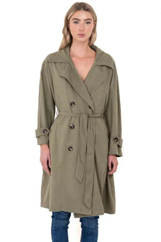 Gabardina midi cinturón sold by Shasa