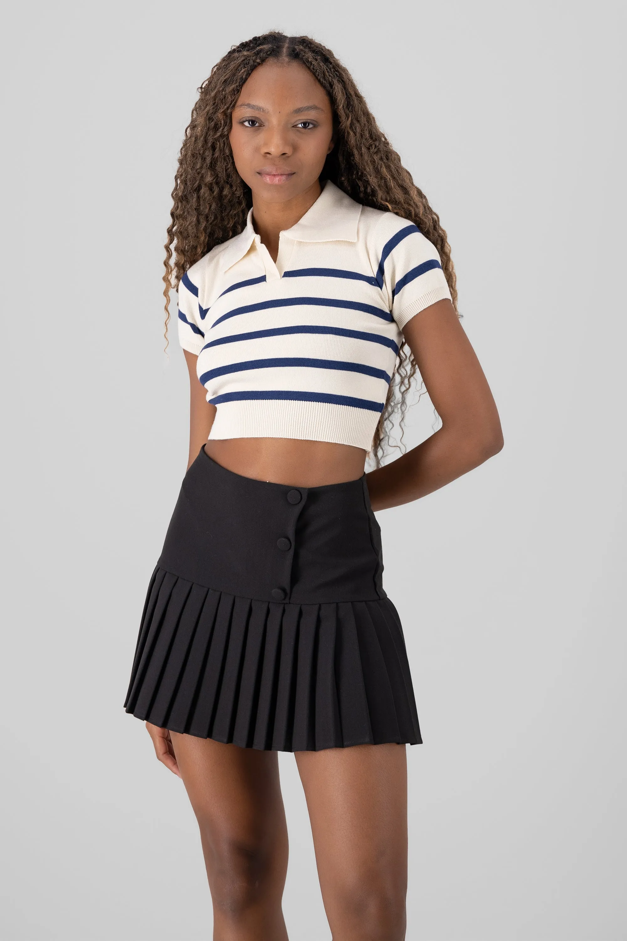 Top tejido cuello polo rayas sold by Shasa product image thumbnail 2