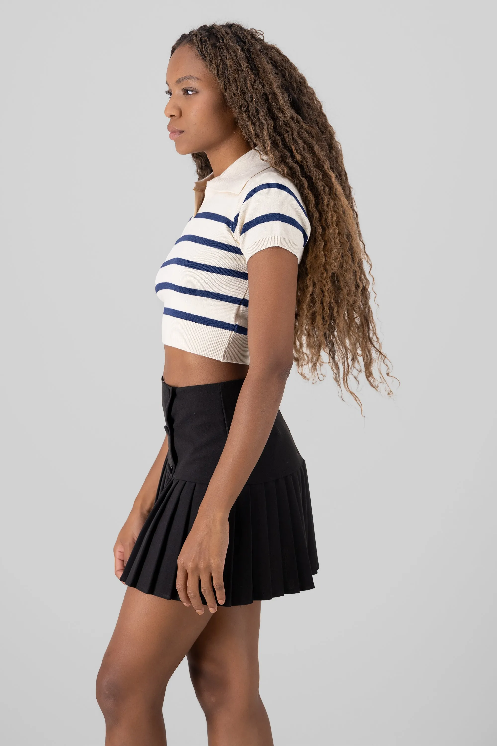 Top tejido cuello polo rayas sold by Shasa product image thumbnail 3