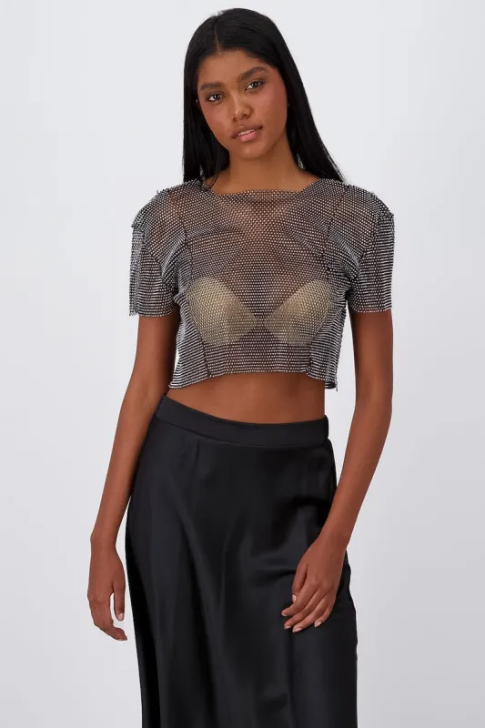 Top Manga Corta Red Brillos sold by Shasa