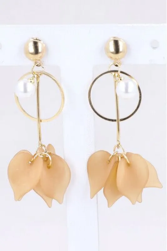 Aretes Circulo Barra Petalos sold by Shasa