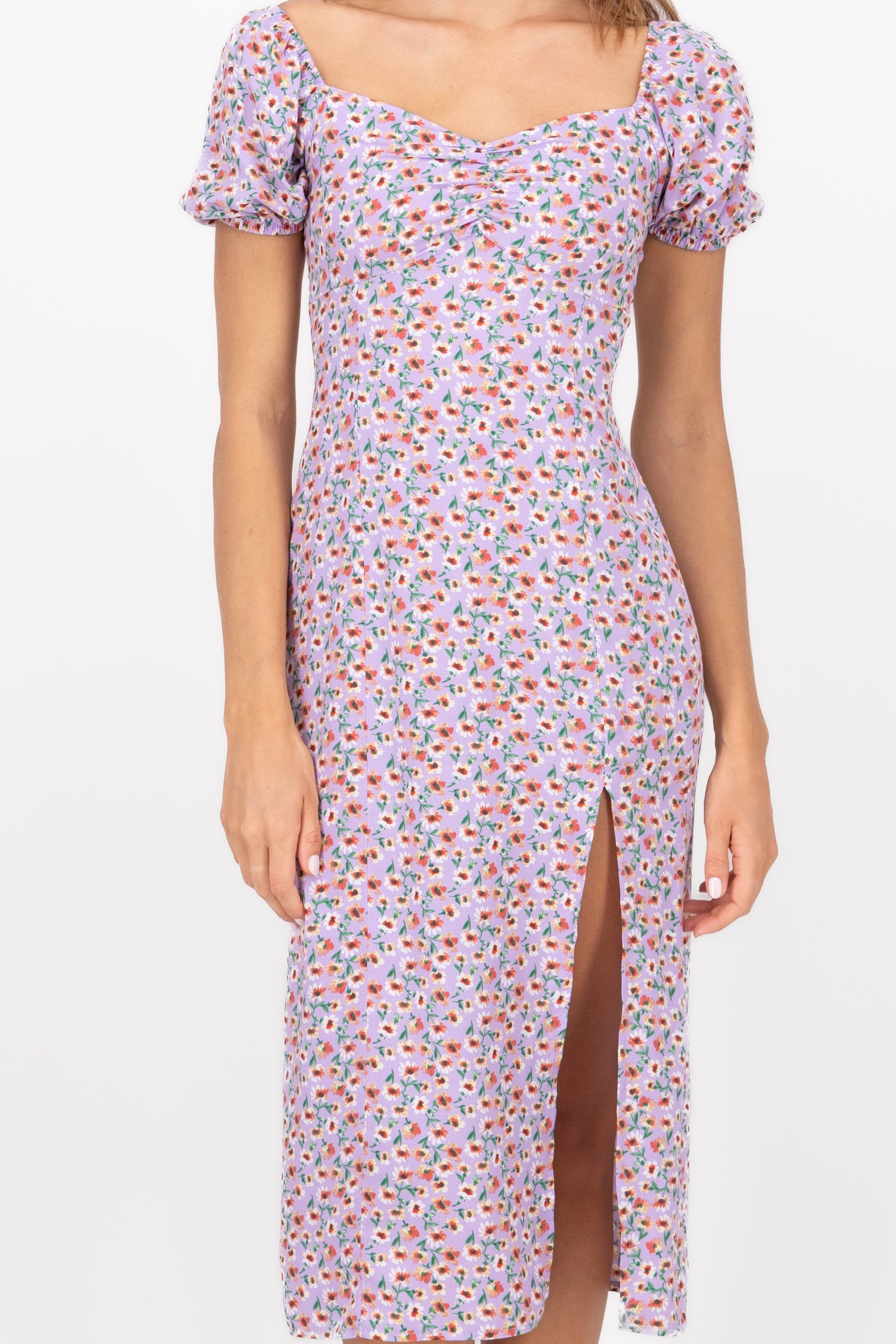 Vestido Midi Detalle Abertura Manga Corta sold by Shasa product image thumbnail 5