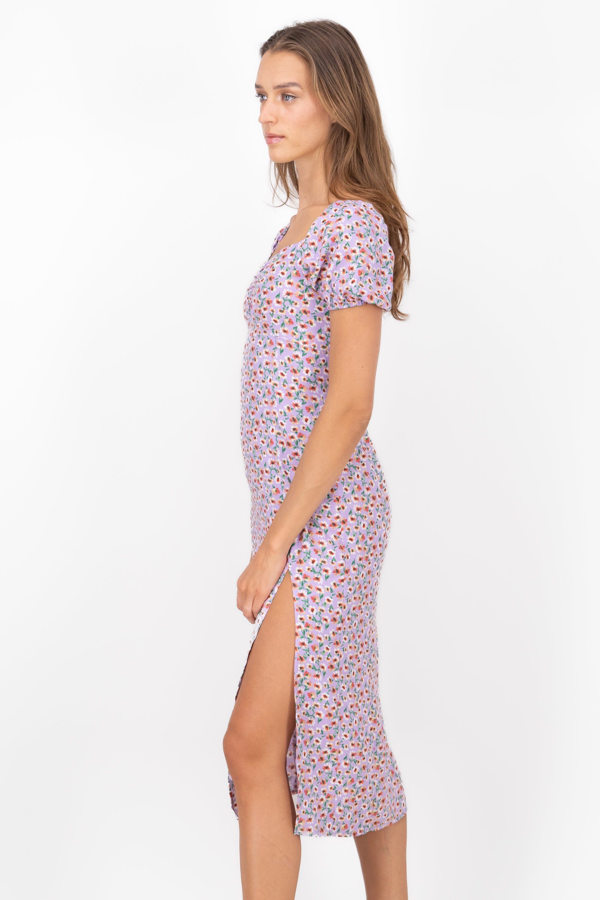 Vestido Midi Detalle Abertura Manga Corta sold by Shasa product image thumbnail 3