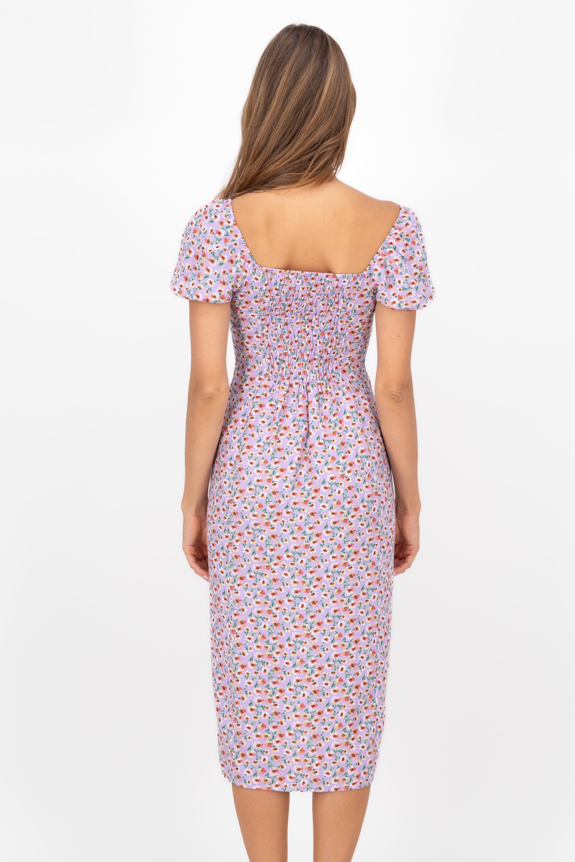 Vestido Midi Detalle Abertura Manga Corta sold by Shasa product image thumbnail 4