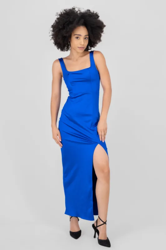 Vestido maxi satin sold by Shasa