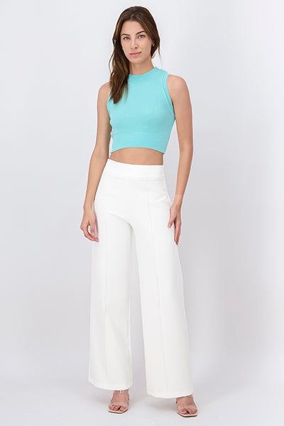 Pantalón wide leg sastre liso sold by Shasa