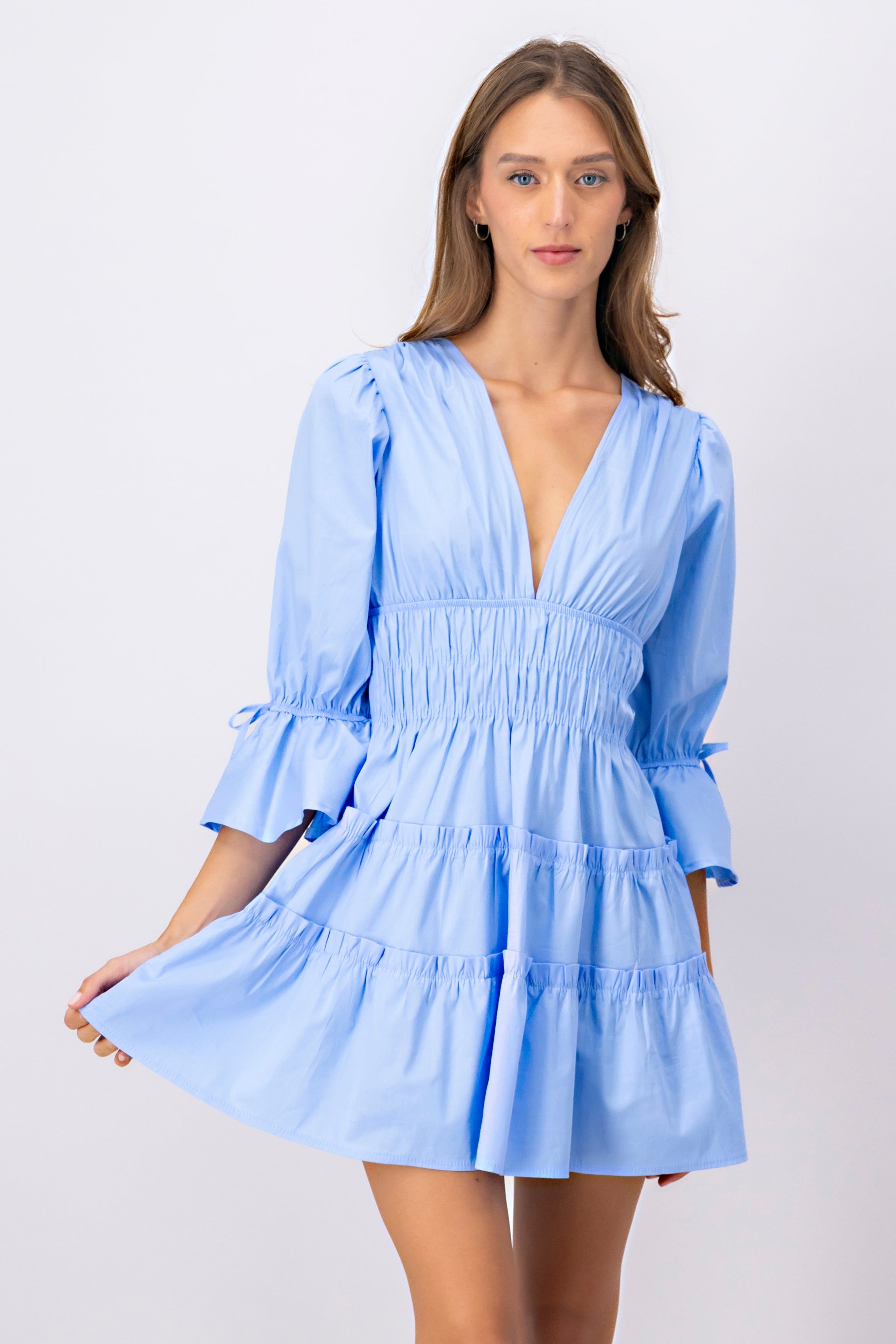 Vestido Mini Manga Olanes sold by Shasa