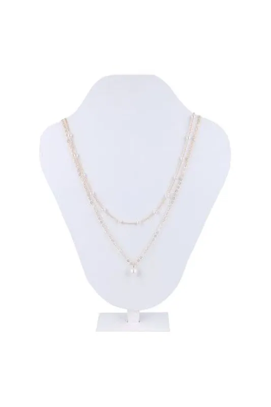 Collar capas cadena perlas sold by Shasa