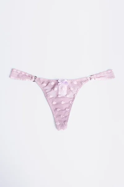 Tanga mesh aros encaje lateral sold by Shasa