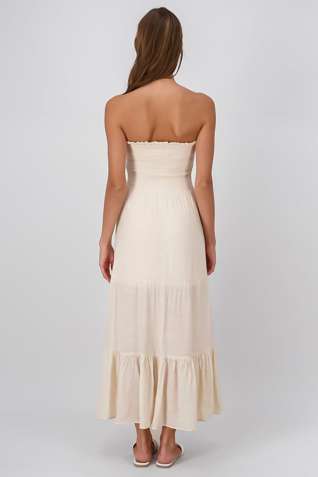 Vestido maxi lino strapless sold by Shasa product image thumbnail 4