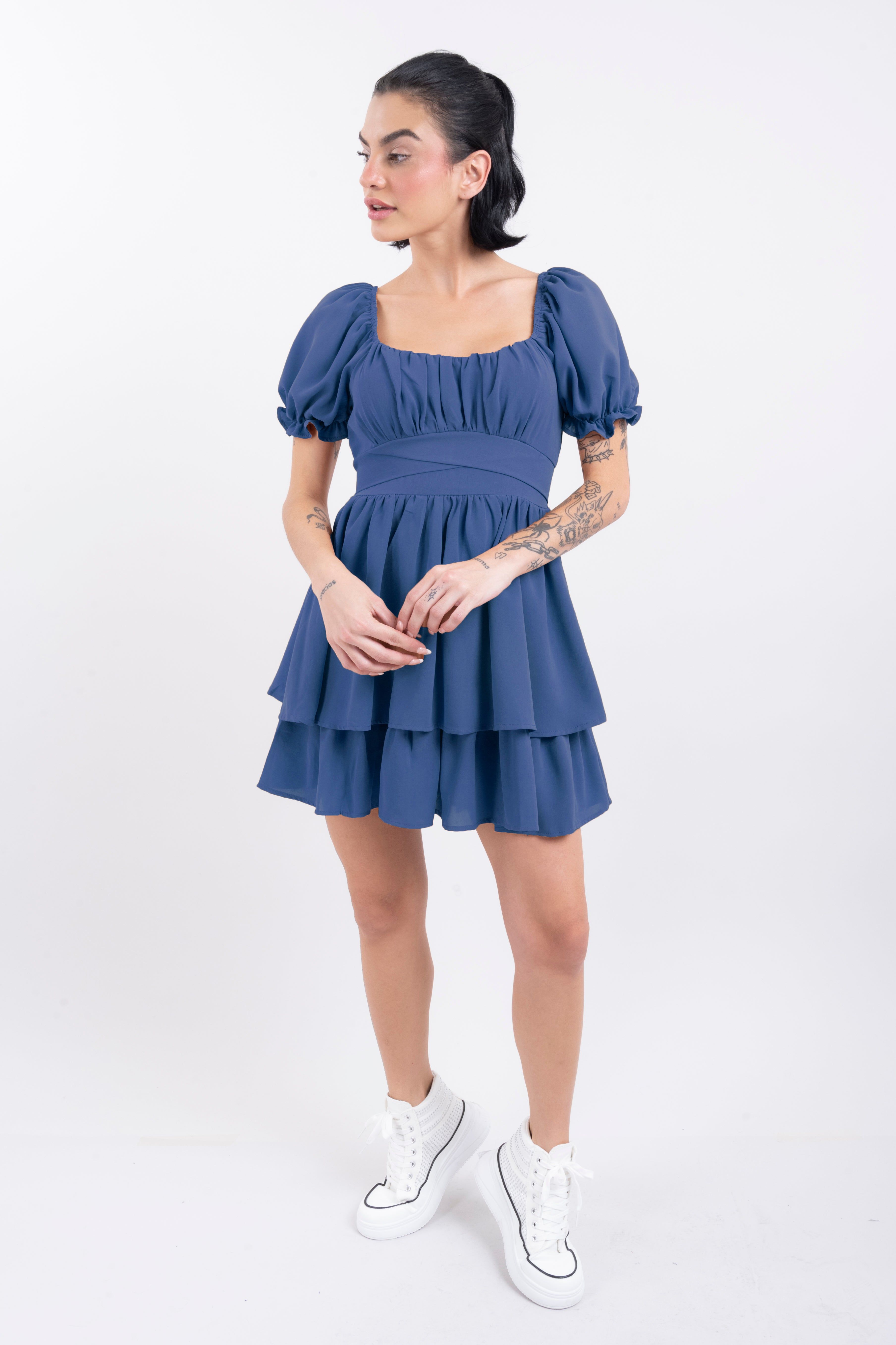 Vestido Mini Capas Moño sold by Shasa