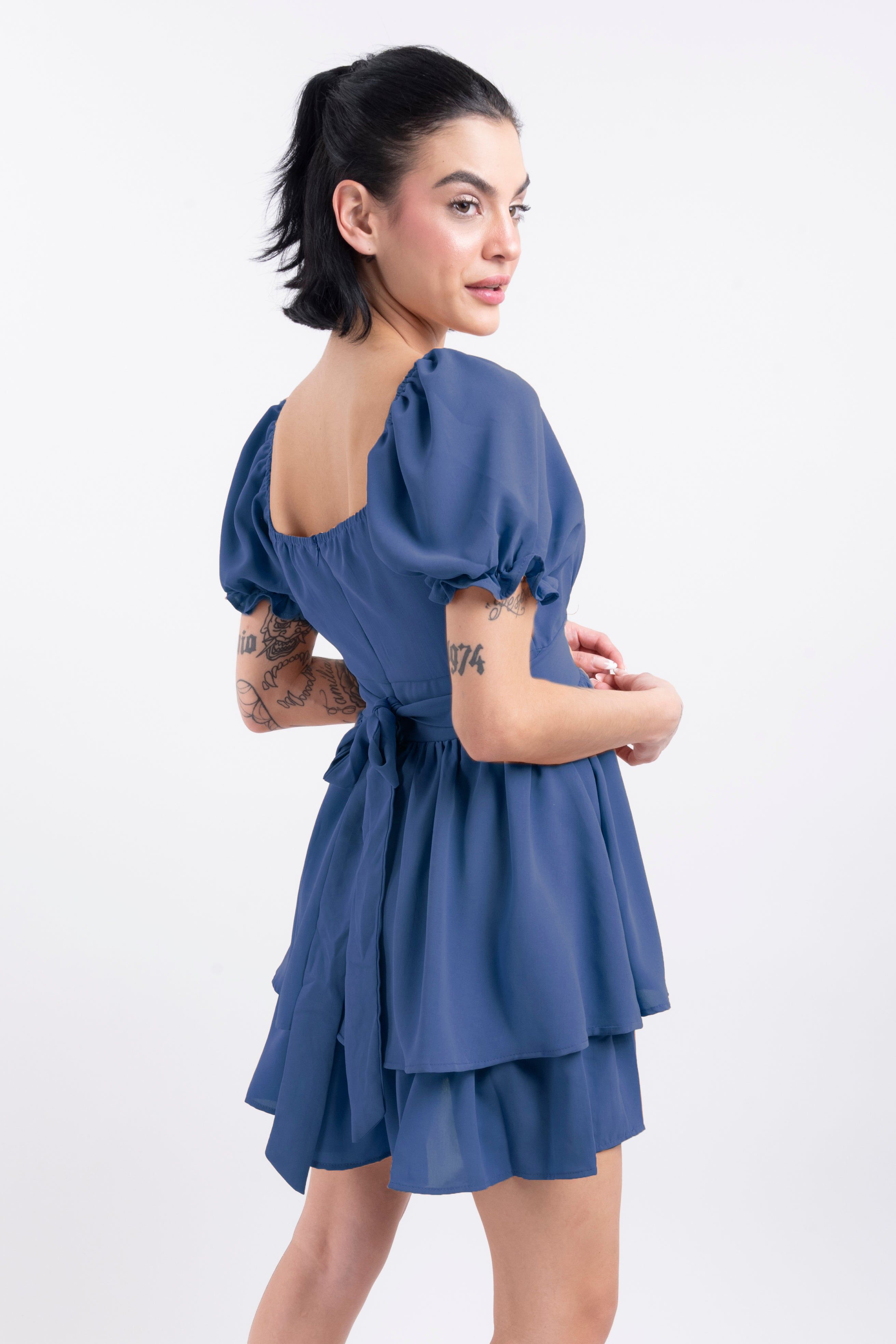 Vestido Mini Capas Moño sold by Shasa product image thumbnail 3