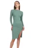 Vestido Midi Acanalado Abertura sold by Shasa