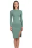 Vestido Midi Acanalado Abertura sold by Shasa