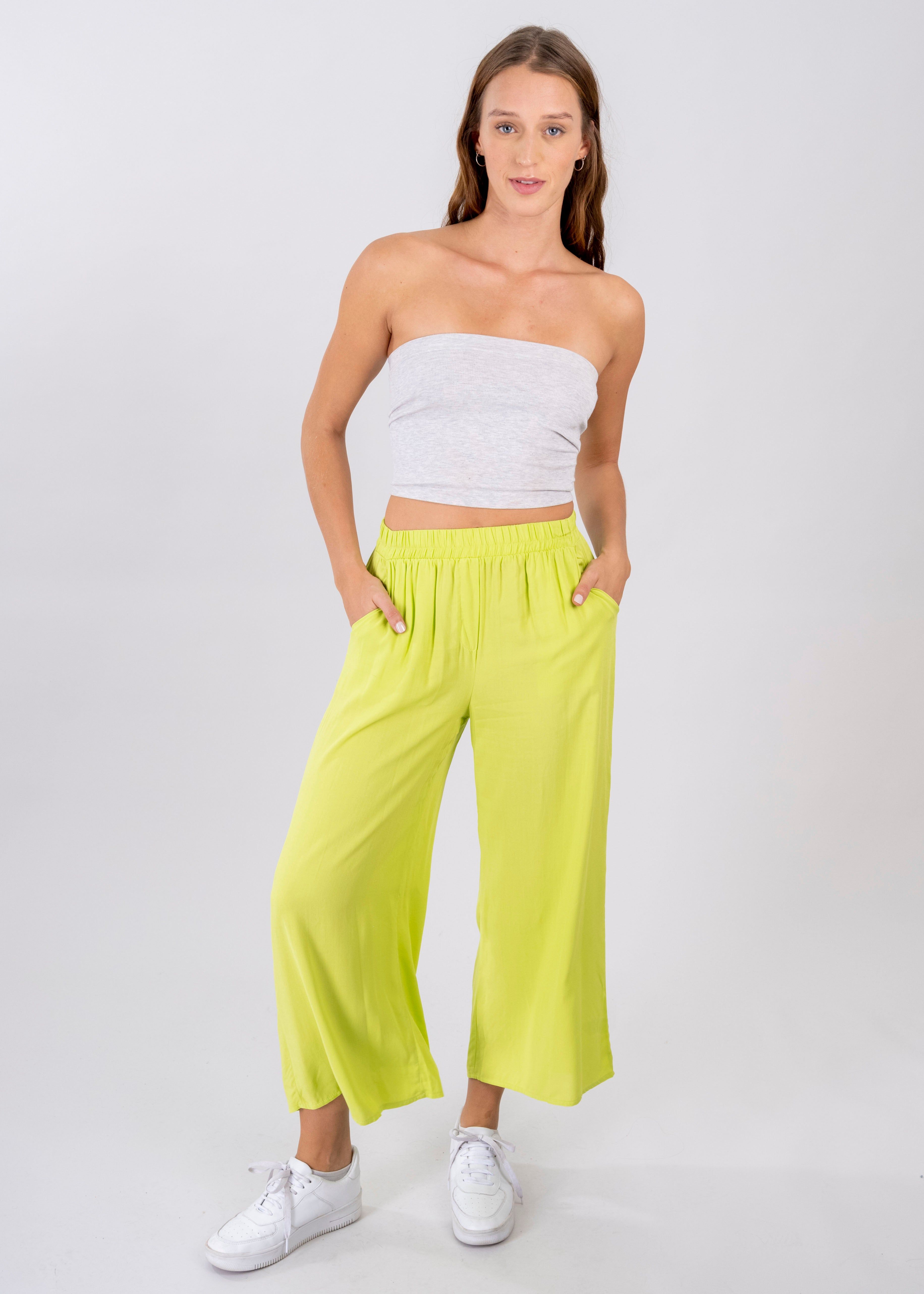 Pantalón wide leg cintura alta fruncida sold by Shasa