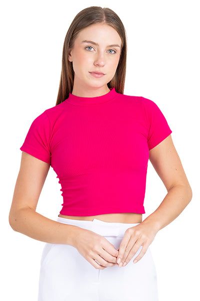 Top acanalado manga corta sold by Shasa