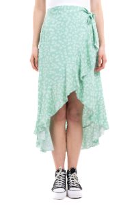 Falda midi cruzada flores sold by Shasa