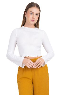 Top manga larga campana lurex sold by Shasa