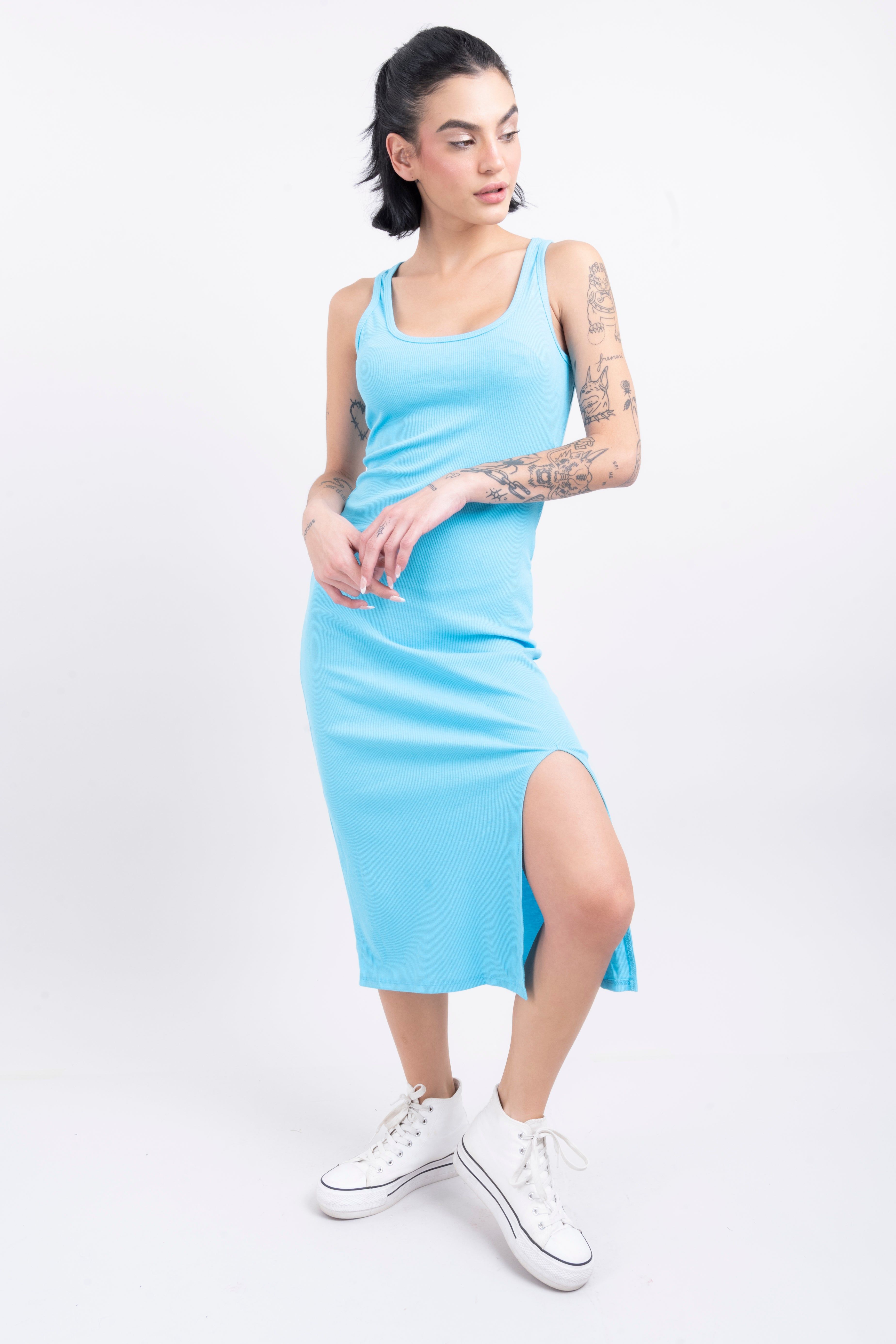 Vestido midi bodycon abertura sold by Shasa