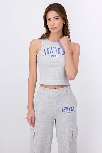Top acanalado estampado New York sold by Shasa product image thumbnail 4