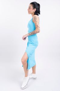 Vestido midi bodycon abertura sold by Shasa