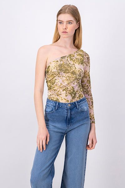 Bodysuit mesh una manga sold by Shasa