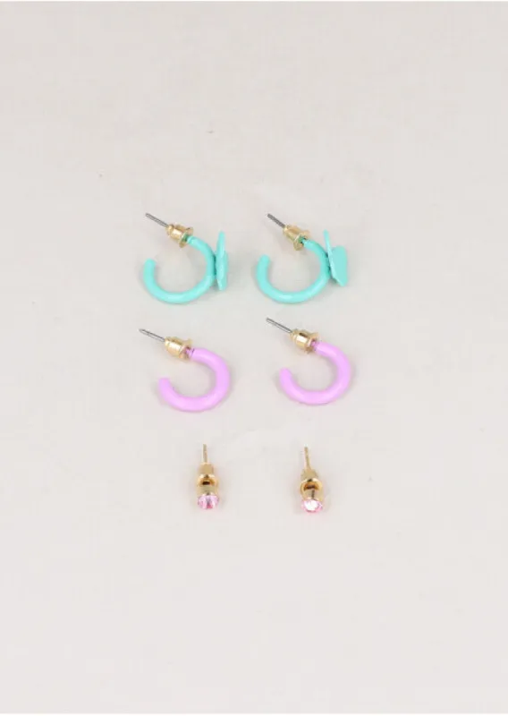 3 PR ARRACADAS MARIPOSA ESMALTE sold by Shasa