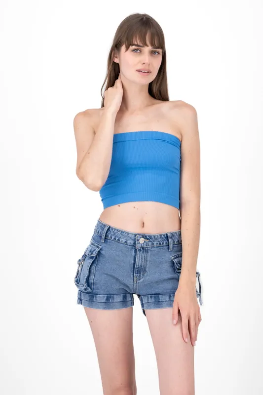 Top strapless rib sold by Shasa
