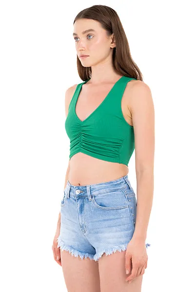Top crop busto fruncido rib sold by Shasa product image thumbnail 3
