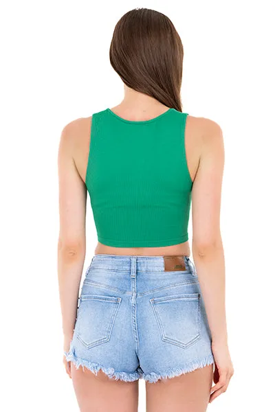 Top crop busto fruncido rib sold by Shasa product image thumbnail 4