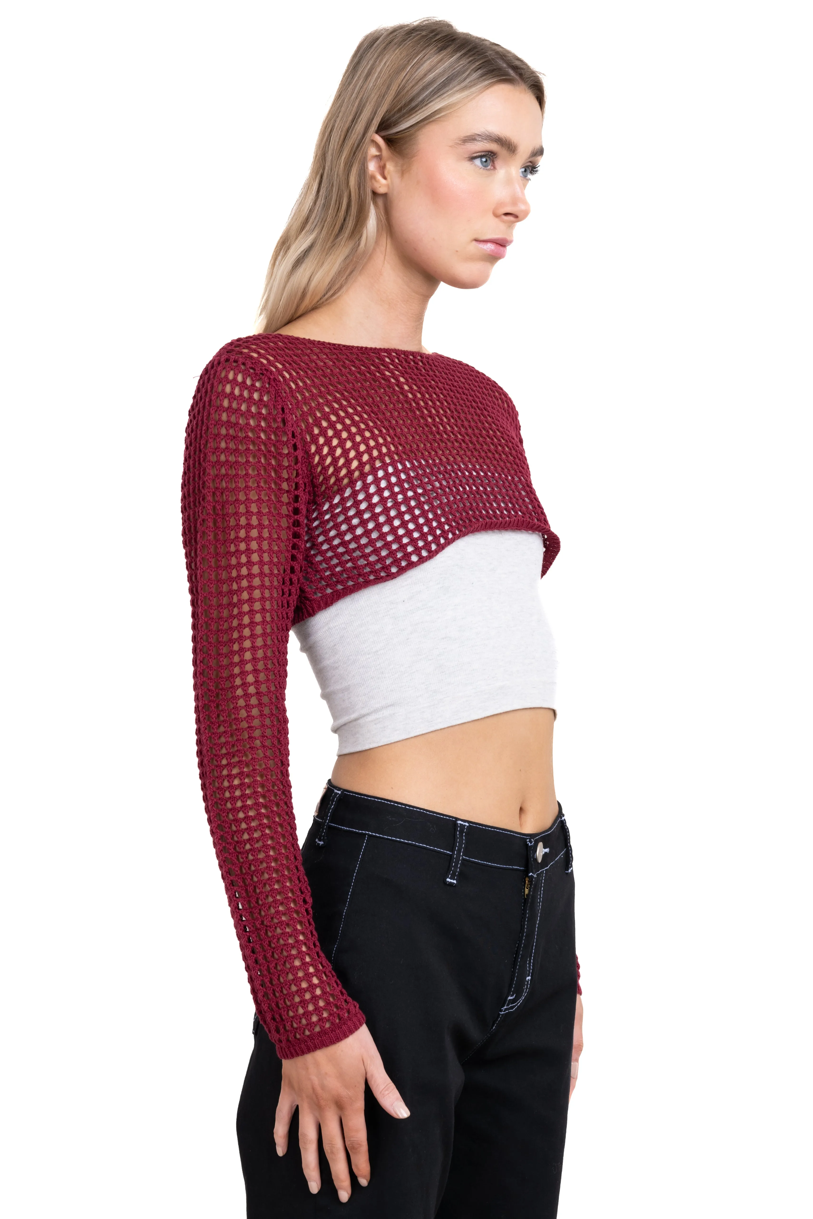 Suéter crop tejido red sold by Shasa product image thumbnail 3