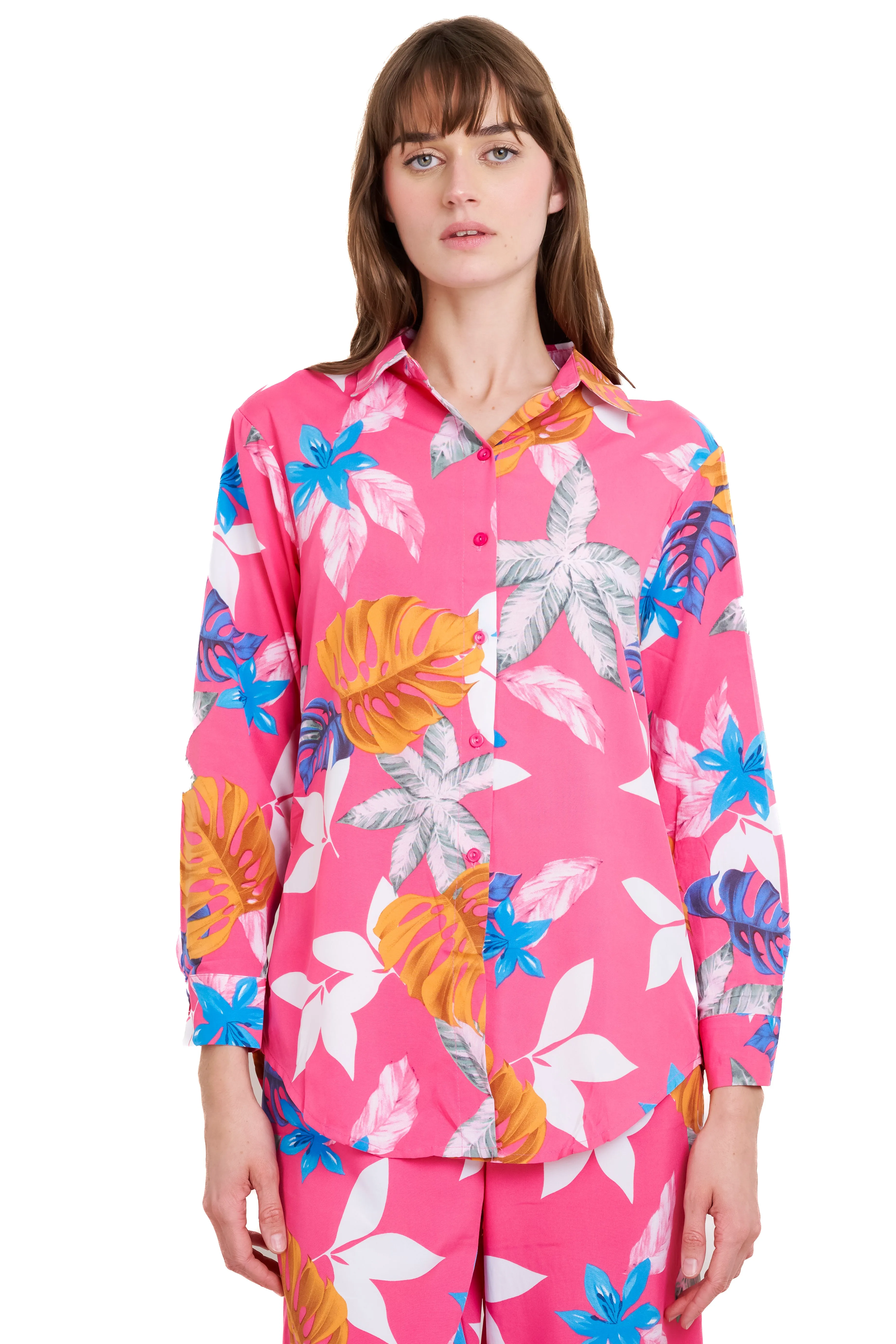 Camisa manga larga botones estampado flores sold by Shasa