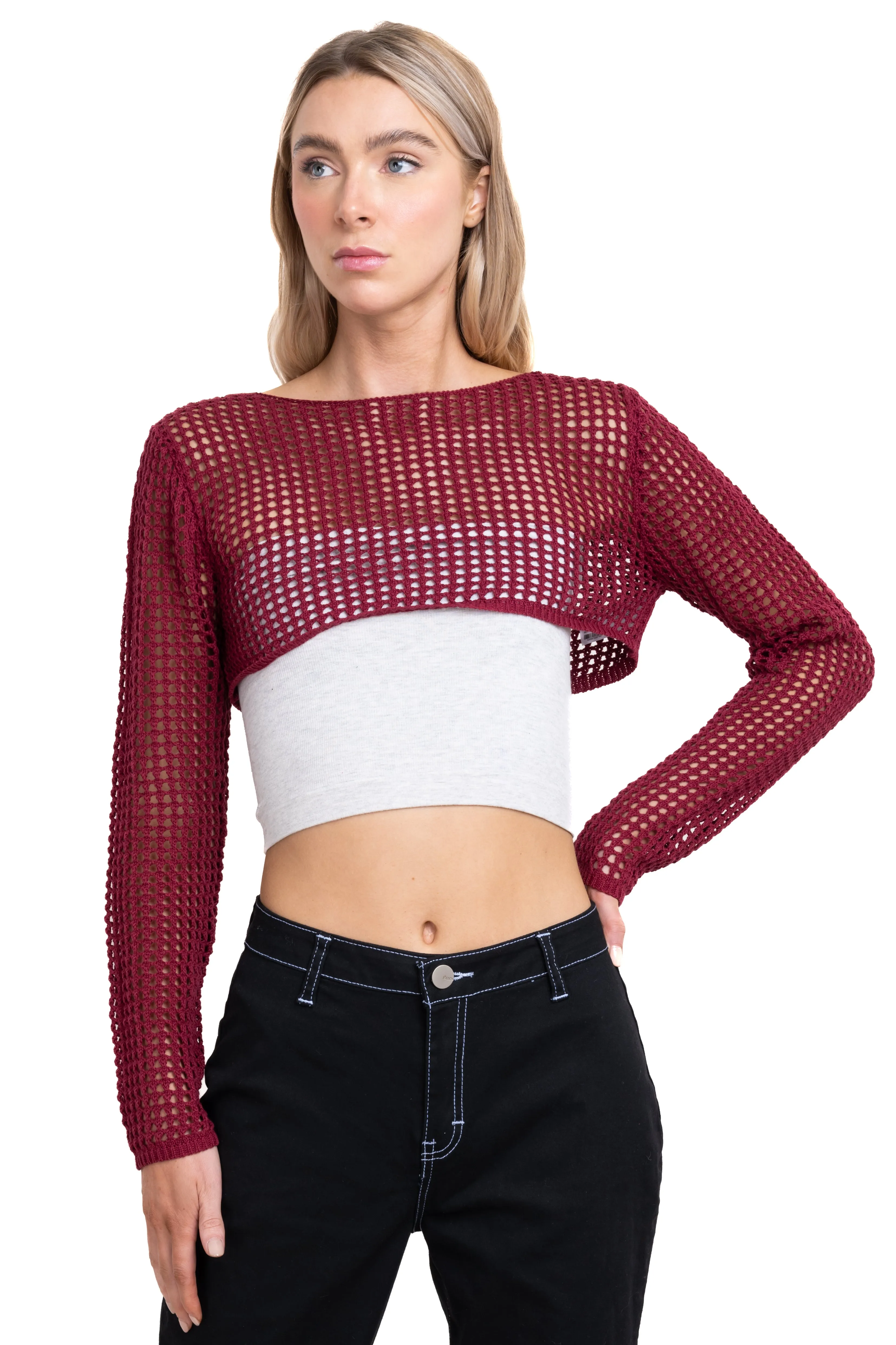 Suéter crop tejido red sold by Shasa product image thumbnail 2