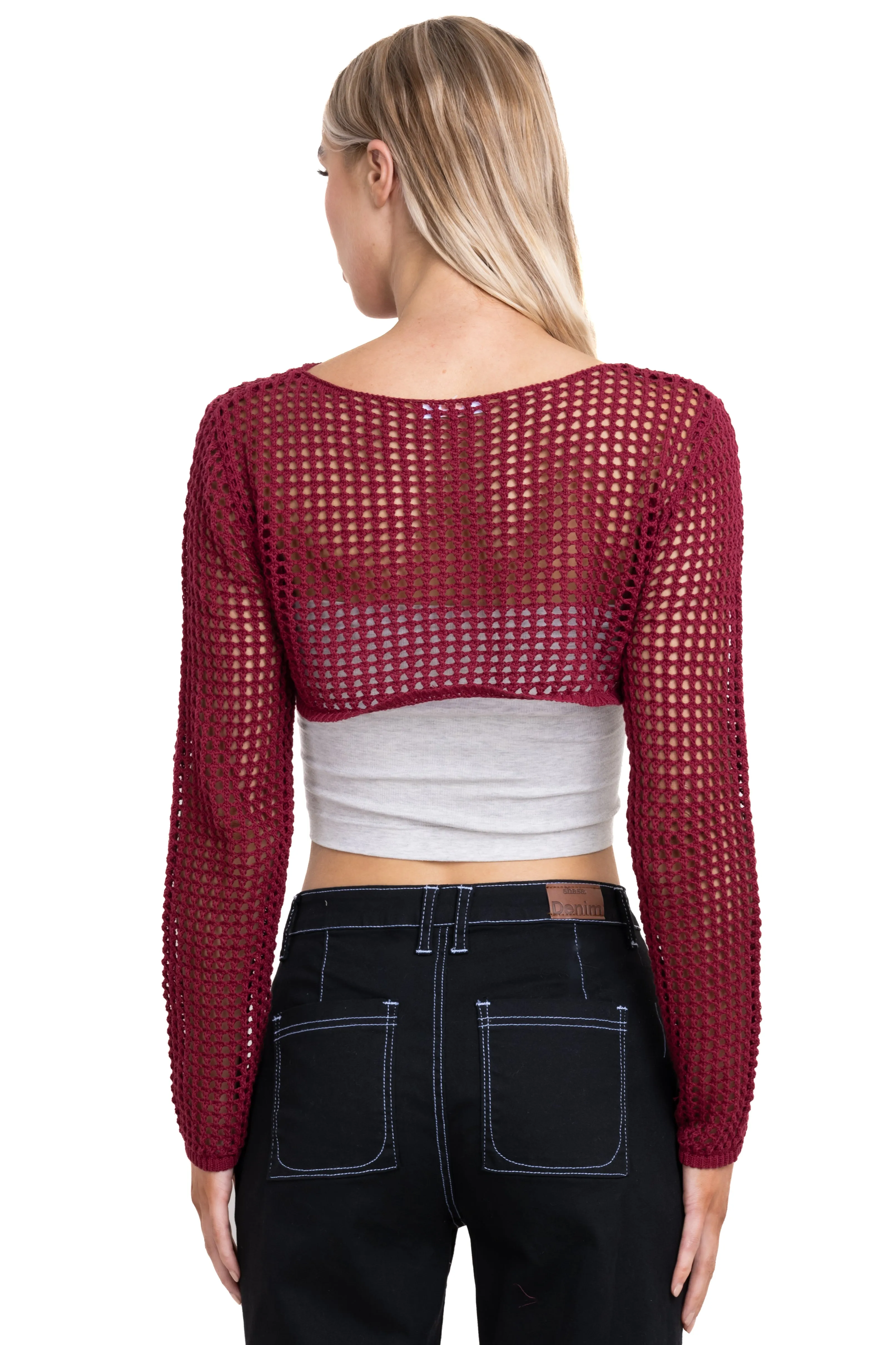 Suéter crop tejido red sold by Shasa product image thumbnail 4