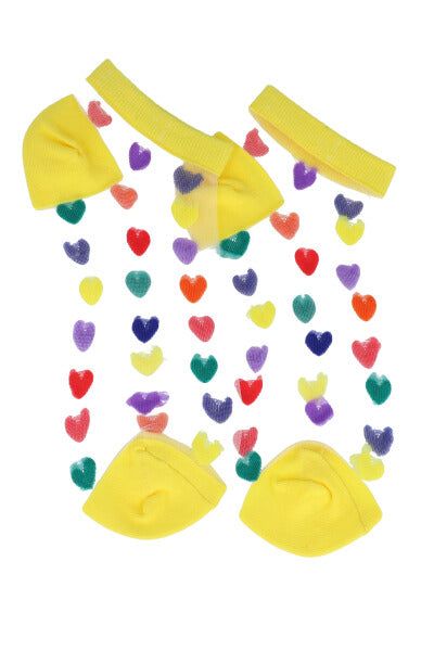 Calcetines mesh corazones sold by Shasa