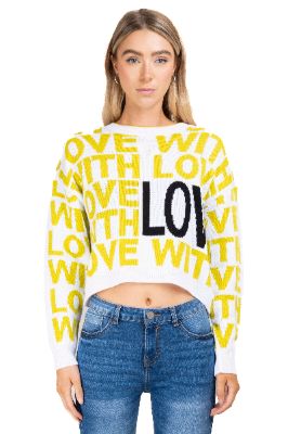 Suéter tejido love sold by Shasa