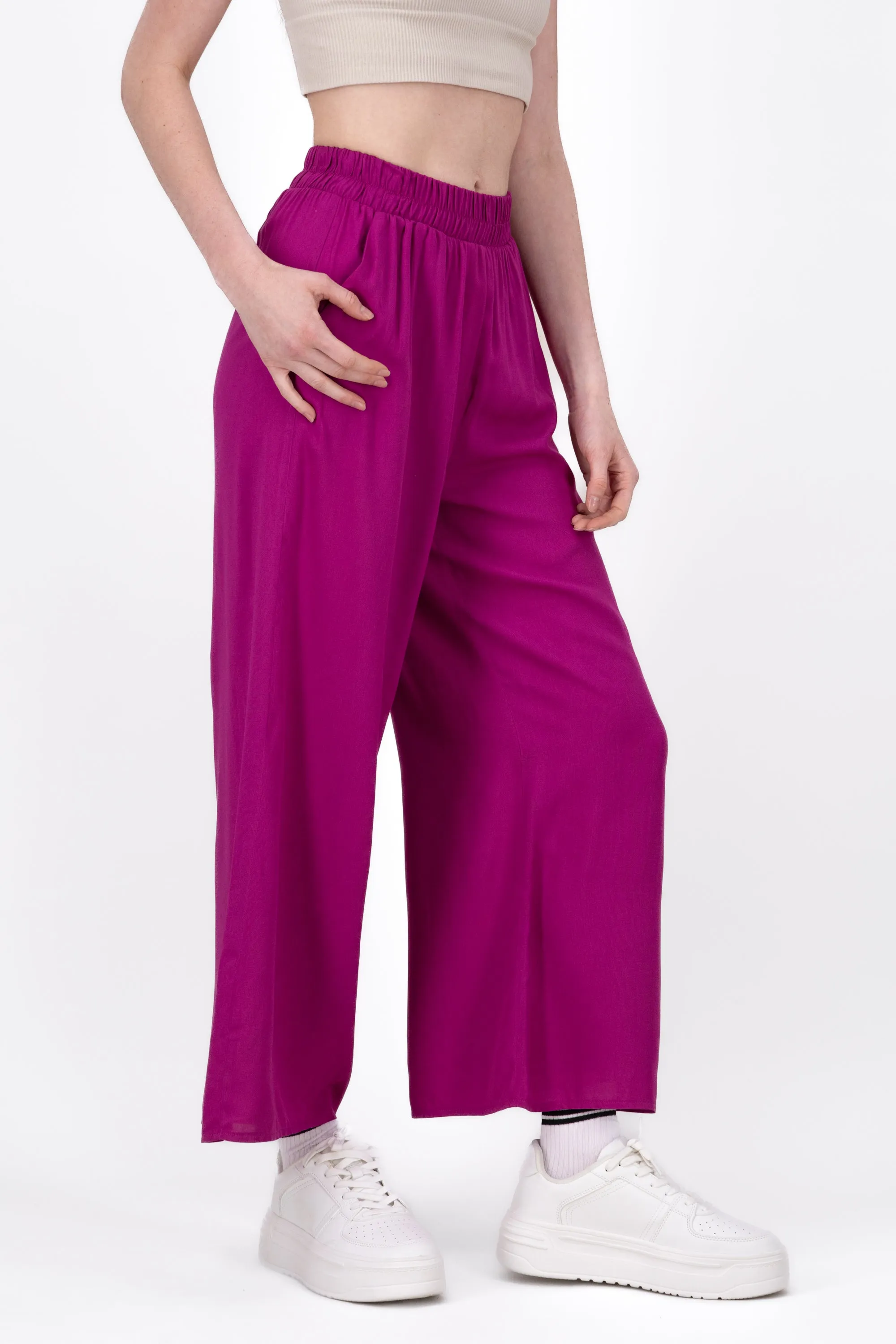 Pantalón Wide Leg Cintura Alta Fruncida sold by Shasa product image thumbnail 3