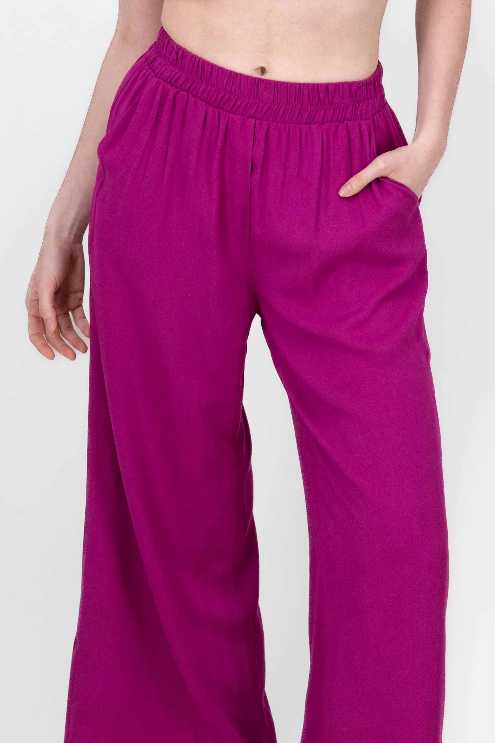 Pantalón Wide Leg Cintura Alta Fruncida sold by Shasa product image thumbnail 5